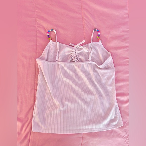 White beaded No Boundaries Tank Top! - Picture 2 of 3